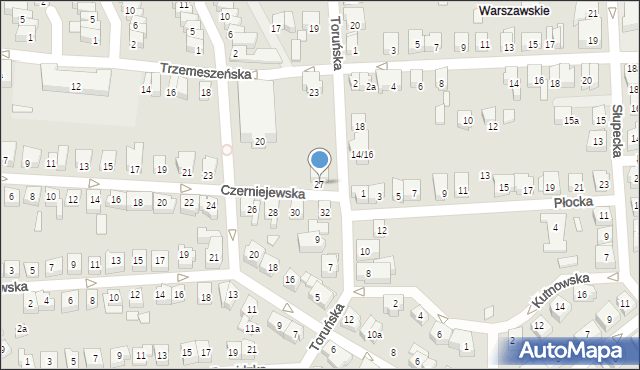 Poznań, Czerniejewska, 27, mapa Poznania