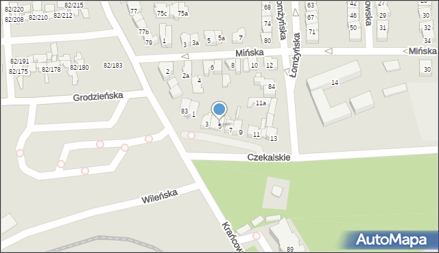 Poznań, Czekalskie, 5, mapa Poznania