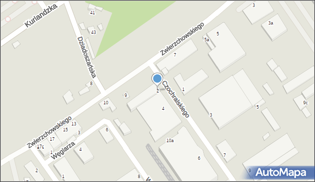 Poznań, Czochralskiego Jana, prof., 2, mapa Poznania