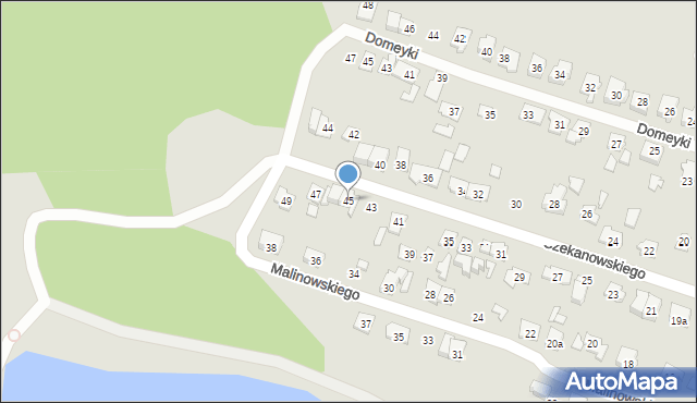 Poznań, Czekanowskiego Jana, 45, mapa Poznania