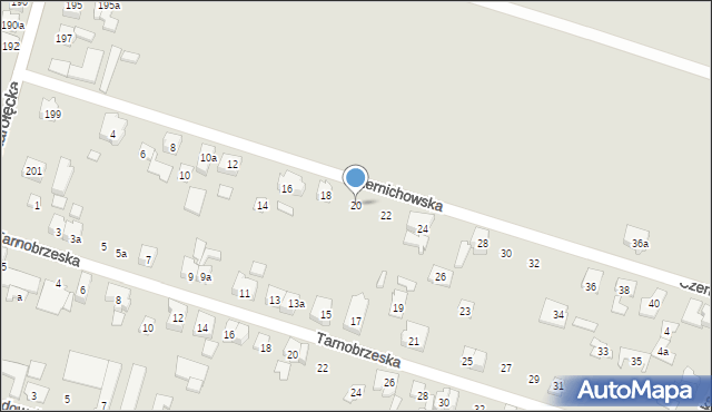 Poznań, Czernichowska, 20, mapa Poznania