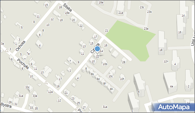 Poznań, Czysta, 12, mapa Poznania