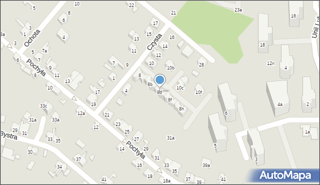 Poznań, Czysta, 8d, mapa Poznania