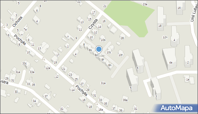 Poznań, Czysta, 8e, mapa Poznania