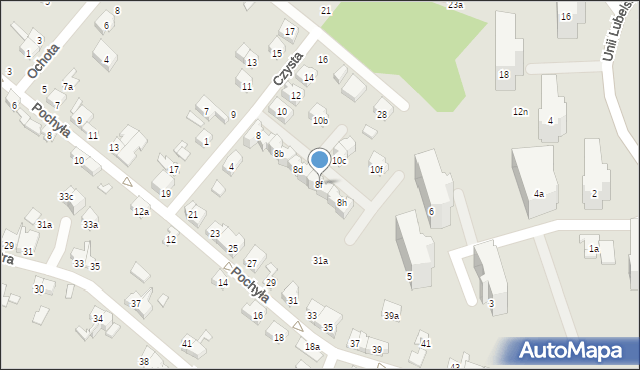 Poznań, Czysta, 8f, mapa Poznania