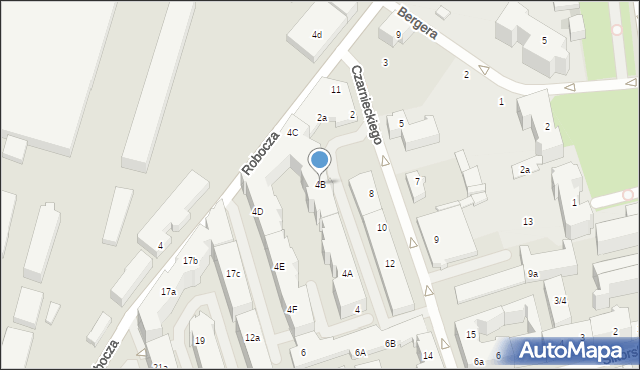 Poznań, Czarnieckiego Stefana, hetm., 4B, mapa Poznania