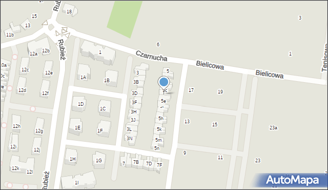 Poznań, Czarnucha, 5d, mapa Poznania