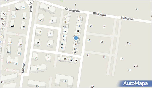 Poznań, Czarnucha, 5k, mapa Poznania