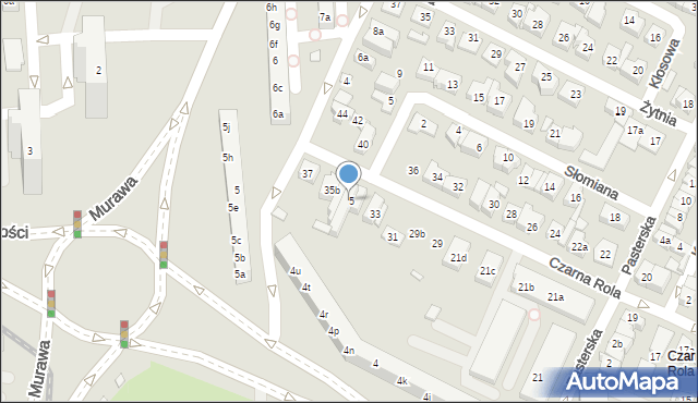 Poznań, Czarna Rola, 35, mapa Poznania