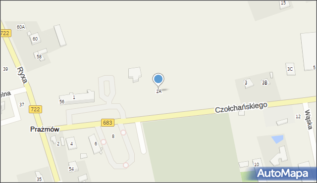 Prażmów, Czołchańskiego Piotra, 1A, mapa Prażmów