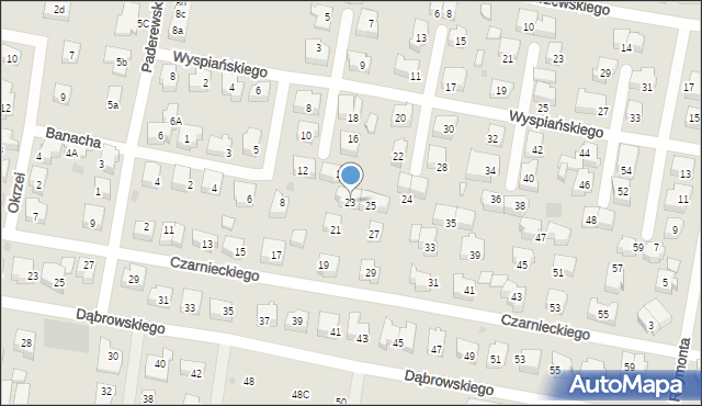 Pruszcz Gdański, Czarnieckiego Stefana, hetm., 23, mapa Pruszcz Gdański