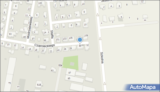 Pruszcz Gdański, Czarnieckiego Stefana, hetm., 30, mapa Pruszcz Gdański