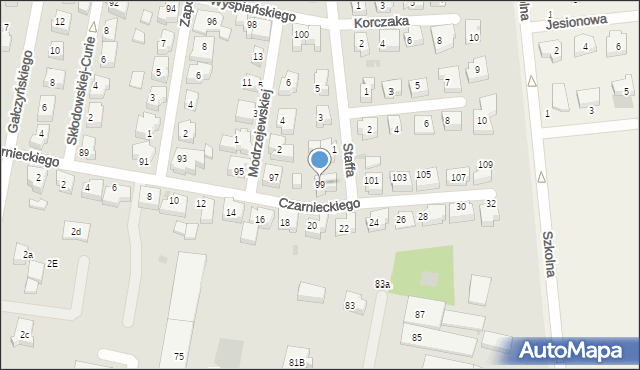 Pruszcz Gdański, Czarnieckiego Stefana, hetm., 99, mapa Pruszcz Gdański