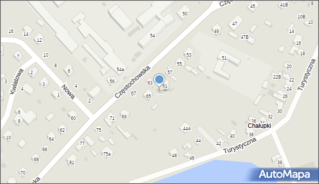 Przedbórz, Częstochowska, 63b, mapa Przedbórz