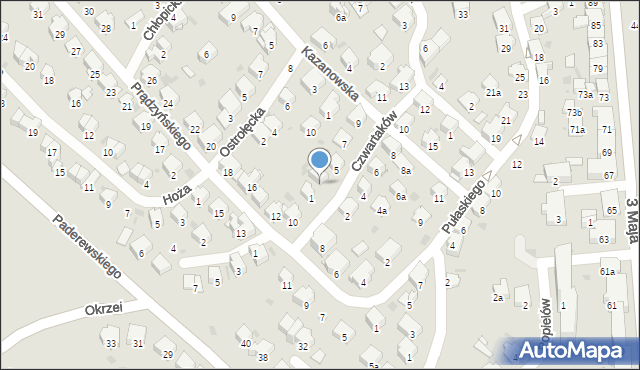 Przemyśl, Czwartaków, 3, mapa Przemyśla