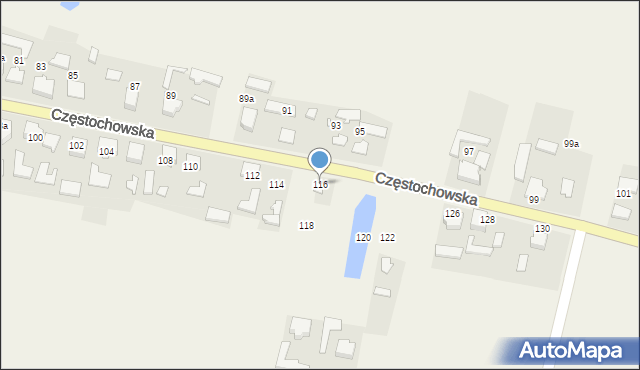 Przystajń, Częstochowska, 116, mapa Przystajń