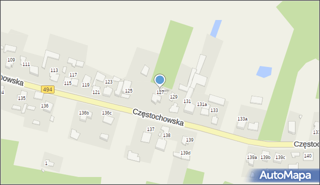 Przystajń, Częstochowska, 127, mapa Przystajń