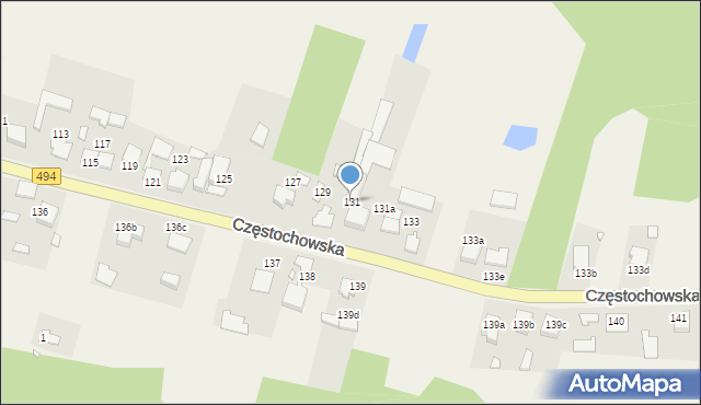 Przystajń, Częstochowska, 131, mapa Przystajń