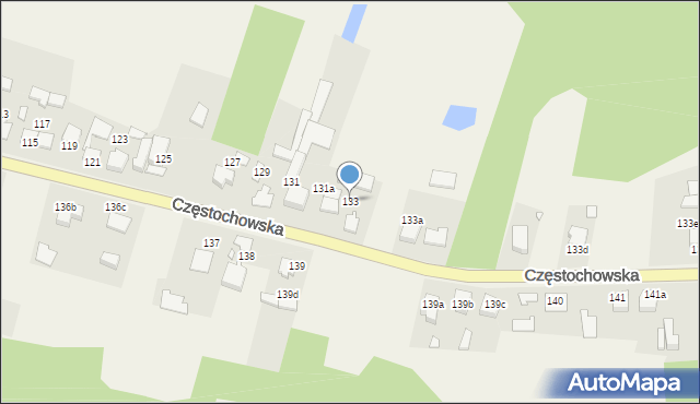 Przystajń, Częstochowska, 133, mapa Przystajń