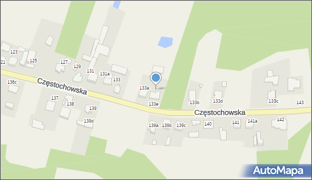 Przystajń, Częstochowska, 133b, mapa Przystajń