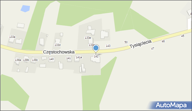 Przystajń, Częstochowska, 142, mapa Przystajń