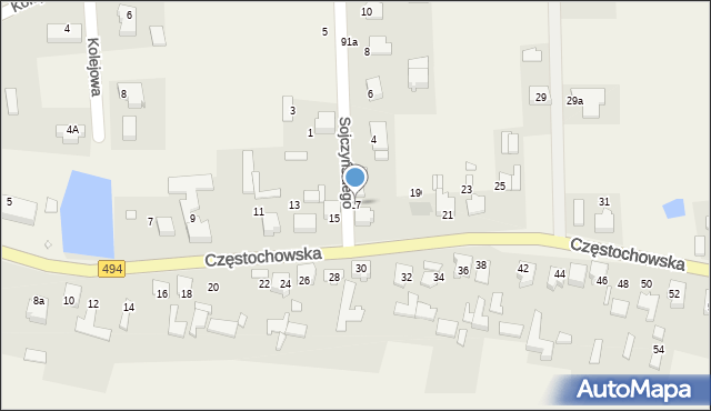 Przystajń, Częstochowska, 17, mapa Przystajń