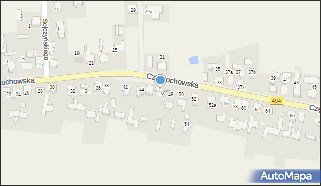 Przystajń, Częstochowska, 46, mapa Przystajń