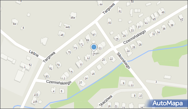 Przysucha, Czermińskiego, 17, mapa Przysucha