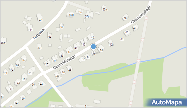 Przysucha, Czermińskiego, 36, mapa Przysucha