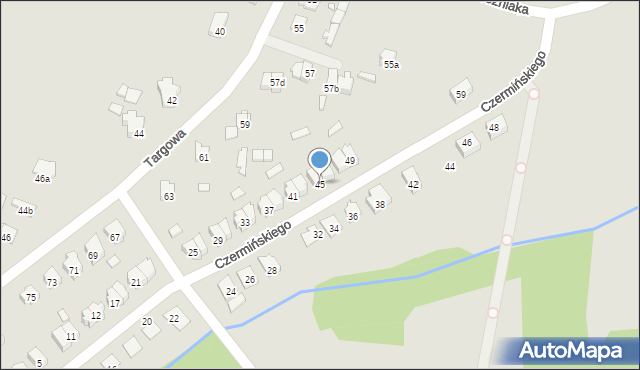 Przysucha, Czermińskiego, 45, mapa Przysucha