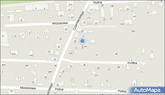 Puszczykowo, Czarnieckiego Stefana, hetm., 31, mapa Puszczykowo