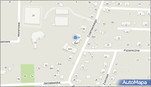 Puszczykowo, Czarnieckiego Stefana, hetm., 58A, mapa Puszczykowo