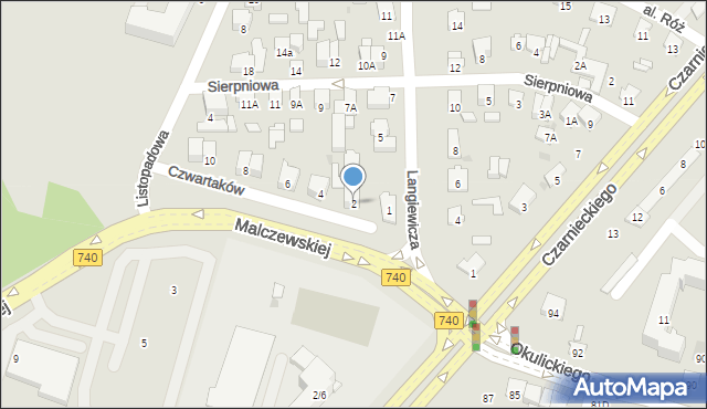 Radom, Czwartaków, 2, mapa Radomia