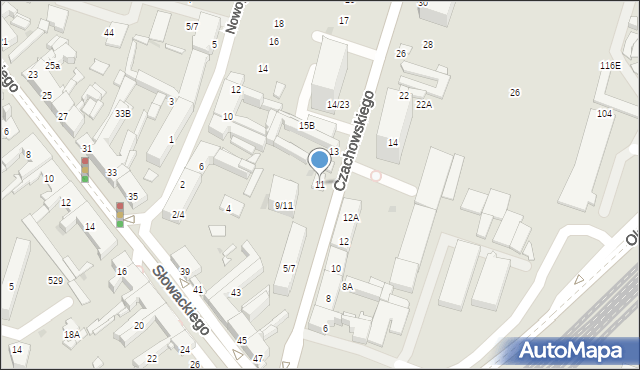 Radom, Czachowskiego Dionizego, płk., 11, mapa Radomia
