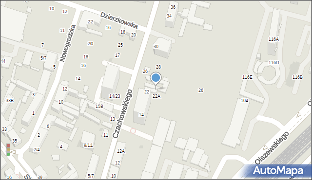 Radom, Czachowskiego Dionizego, płk., 24, mapa Radomia