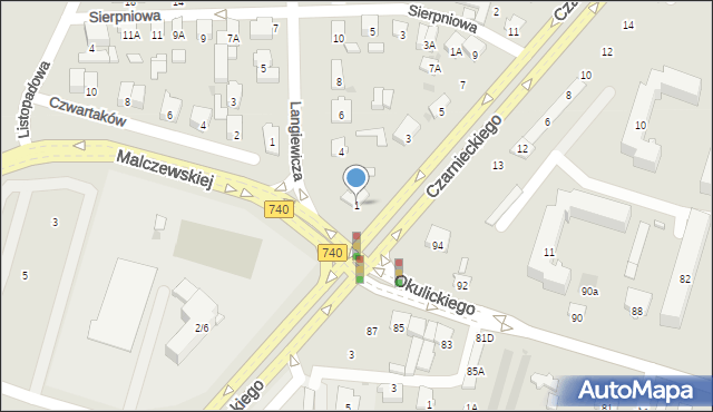 Radom, Czarnieckiego Stefana, hetm., 1, mapa Radomia