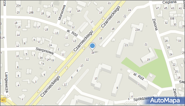 Radom, Czarnieckiego Stefana, hetm., 14, mapa Radomia