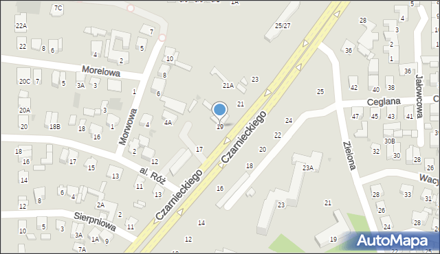 Radom, Czarnieckiego Stefana, hetm., 19, mapa Radomia