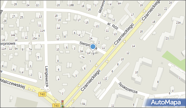 Radom, Czarnieckiego Stefana, hetm., 9, mapa Radomia