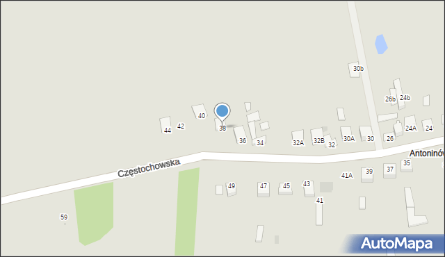 Radoszyce, Częstochowska, 38, mapa Radoszyce