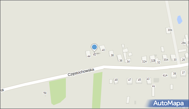 Radoszyce, Częstochowska, 42, mapa Radoszyce