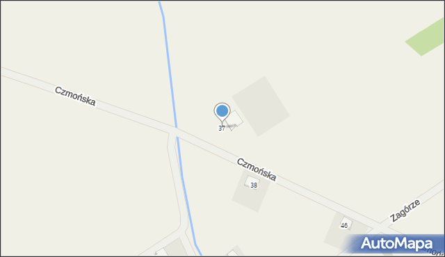 Radzewo, Czmońska, 37, mapa Radzewo