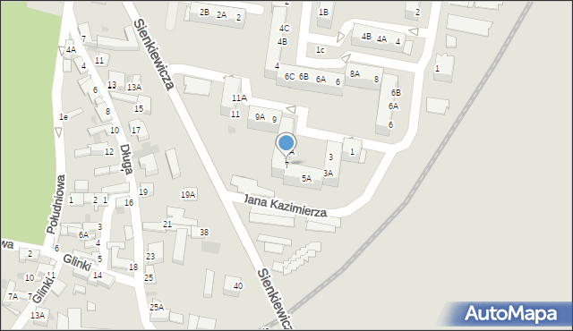 Rawicz, Czarnieckiego Stefana, hetm., 7, mapa Rawicz