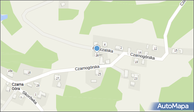 Regulice, Czarnogórska, 16, mapa Regulice