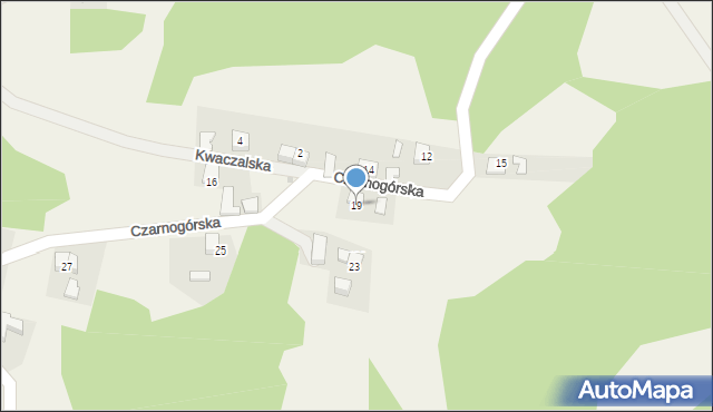 Regulice, Czarnogórska, 19, mapa Regulice