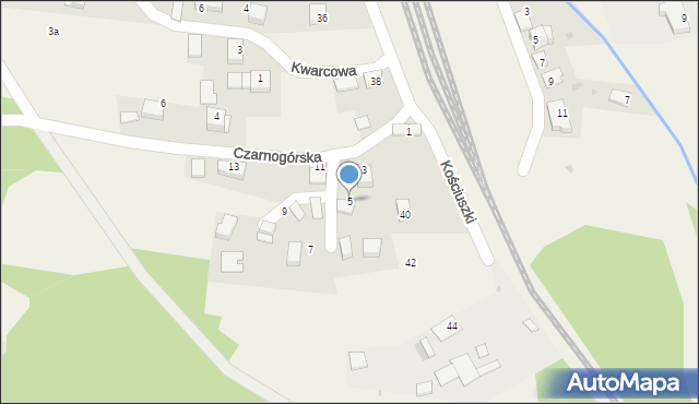 Regulice, Czarnogórska, 5, mapa Regulice