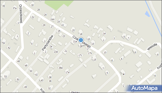 Rudnik nad Sanem, Czarnieckiego Stefana, hetm., 19, mapa Rudnik nad Sanem