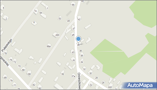 Rudnik nad Sanem, Czarnieckiego Stefana, hetm., 40, mapa Rudnik nad Sanem