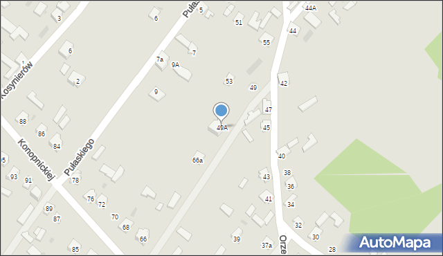 Rudnik nad Sanem, Czarnieckiego Stefana, hetm., 49A, mapa Rudnik nad Sanem