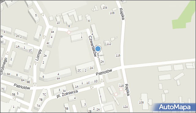 Rybnik, Czwartaków, 2, mapa Rybnika